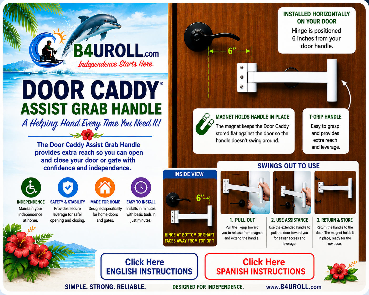 Door Caddy Assist Grab Handle